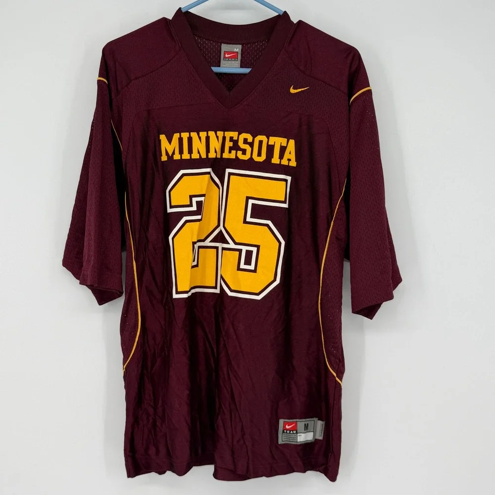 Nike Minnesota Golden Gophers Football Jersey #25 Maroon Mens Medium‎